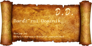 Darázsi Dominik névjegykártya