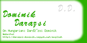 dominik darazsi business card